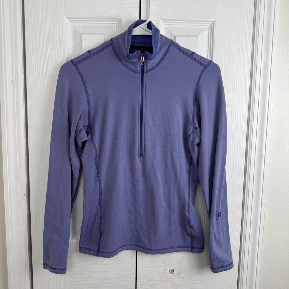 Patagonia Women's XS R1 Polartec Grid Fleece 1/4 Zip Made in USA Lavender/Purple